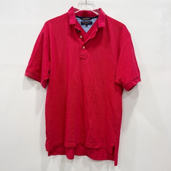 Vintage Tommy Hilfiger Gold Polo Shirt Short Sleeve Red Medium - Picture 1 of 6